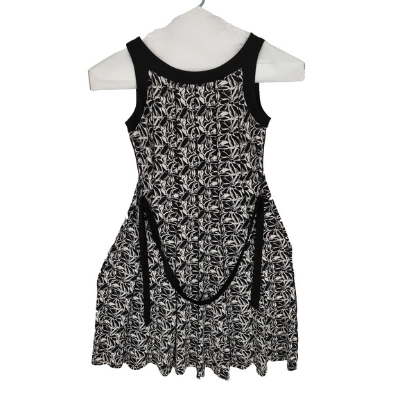 Perceptions N.Y. Woman's Black White Fit&Flare Gusset Dress Size 16 Stretch Flow - Picture 2 of 12